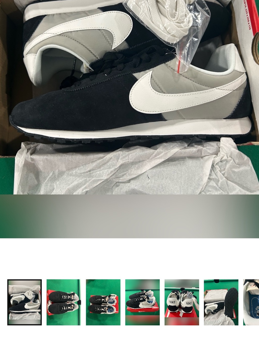 Nike Black, White & Gray Retro Runner Sneakers
